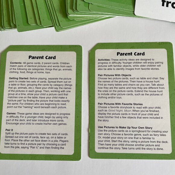 Learning Horizons Parents Magazine Picture Pairs 50 Game Cards - Picture 4 of 8